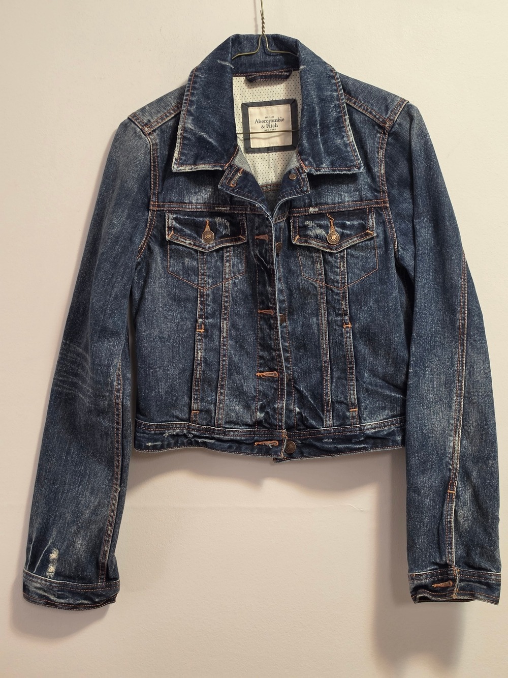 Abercrombie & Fitch Classic Indigo Denim Trucker Jacket